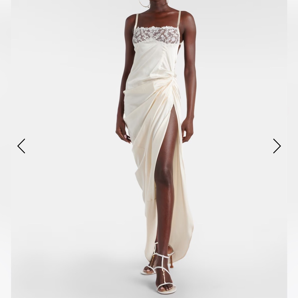 JACQUEMUS Off-White Le Chouchou 'La Saudade Longue Brodée' Maxi Dress